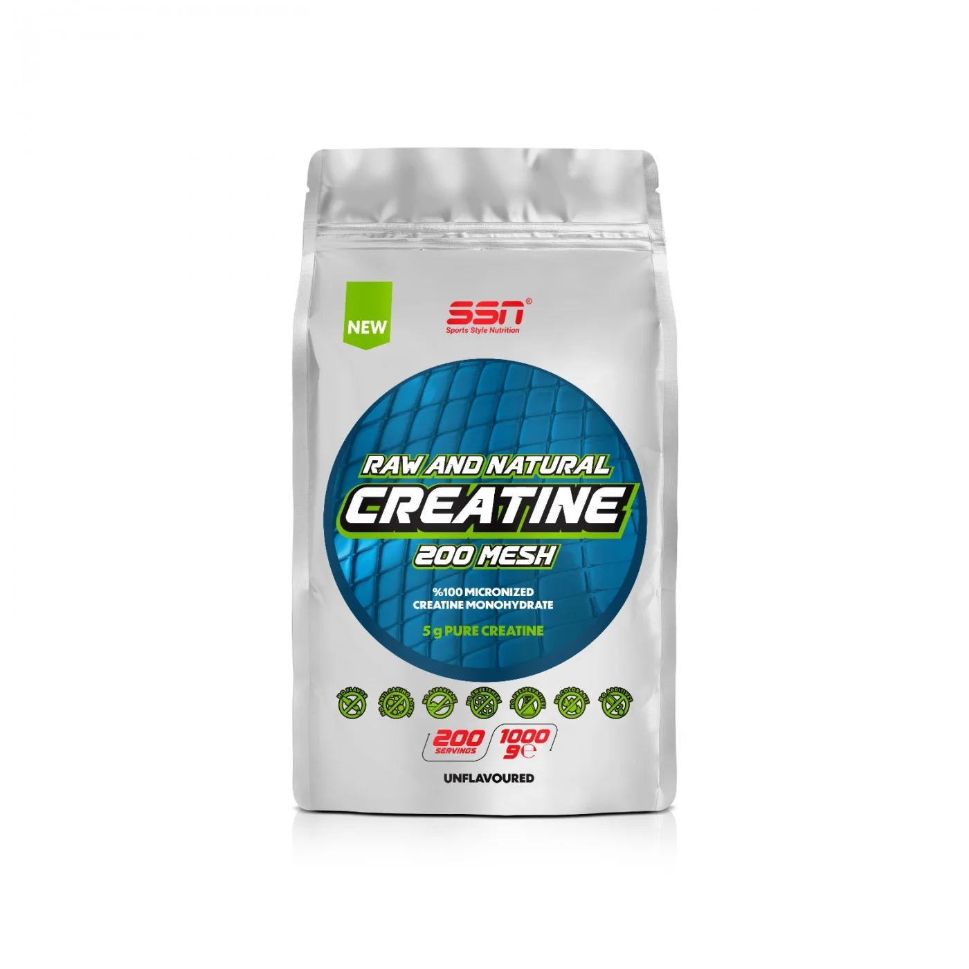 SSN Sports Style Nutrition Rohes und natürliches Kreatin 1000 Gramm