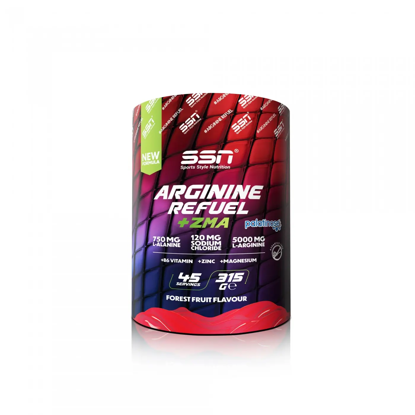 SSN Sports Style Nutrition Arginine Refuel + ZMA 315 Gr (Waldfrucht) Aminosäure