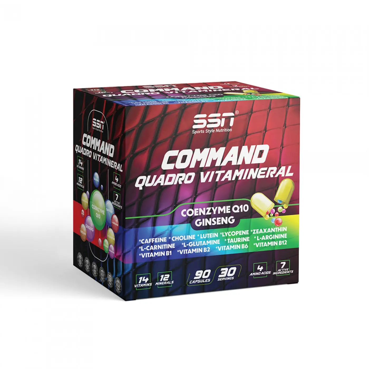 SSN Sports Style Nutrition Command Quadro Vitamineral 90 Kapseln Vitamin